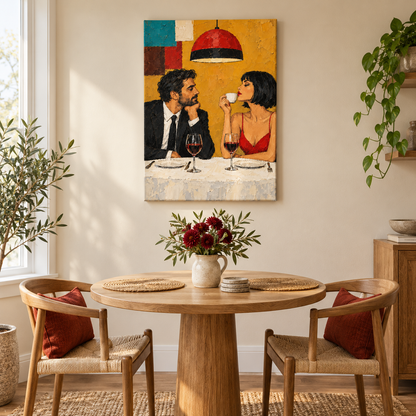Romantic Restaurant Date — Brown Frame room scene | AUSJOJO