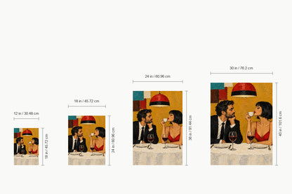 Romantic Restaurant Date — size comparison guide | AUSJOJO