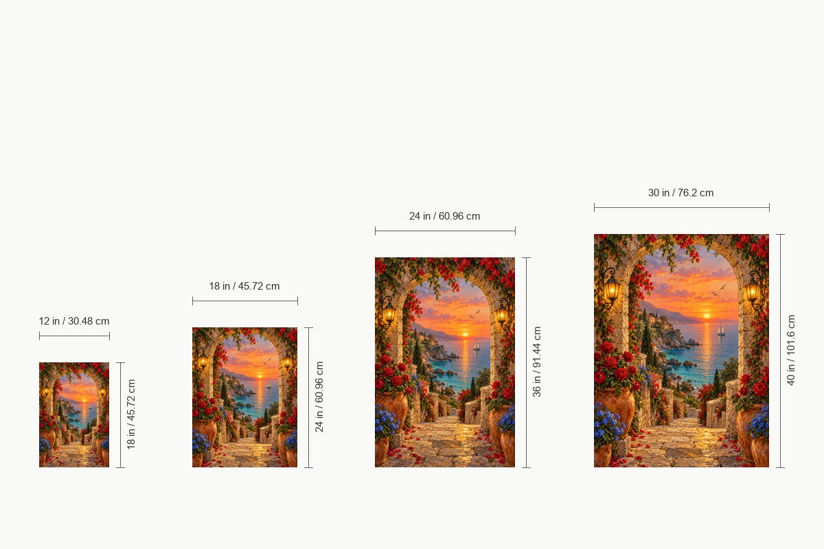 Sunset Bay Stone Arch — size comparison guide | AUSJOJO