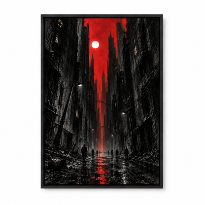 Red Moon Urban Street — Black Frame finish product view | AUSJOJO