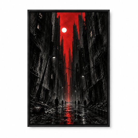 Red Moon Urban Street — Black Frame finish product view | AUSJOJO