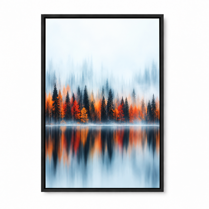 Autumn Forest Reflection — Black Frame finish product view | AUSJOJO