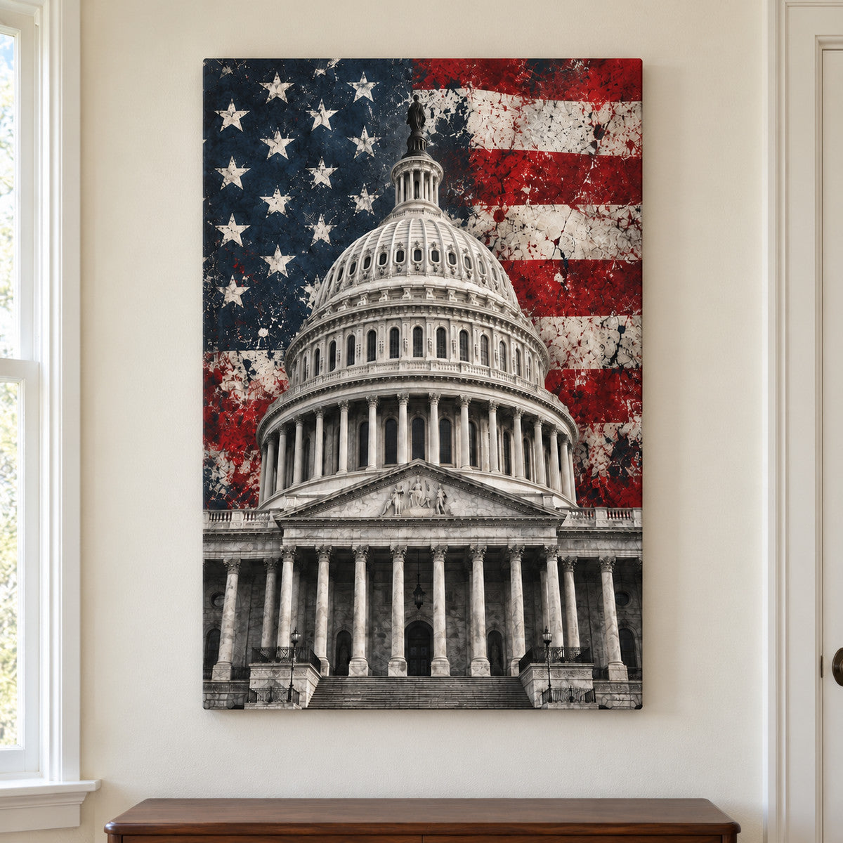 United States Capitol Flag — framed artwork main view | AUSJOJO
