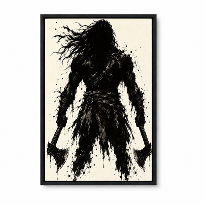 Two Axe Ink Warrior — Black Frame finish product view | AUSJOJO