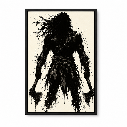 Two Axe Ink Warrior — Black Frame finish product view | AUSJOJO
