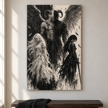 Fallen Angel Fantasy Trio — framed artwork main view | AUSJOJO
