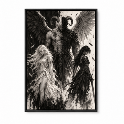 Fallen Angel Fantasy Trio — Black Frame finish product view | AUSJOJO