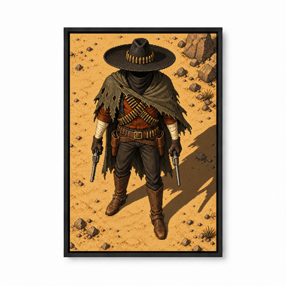 Pixel Desert Gunslinger — Black Frame finish product view | AUSJOJO