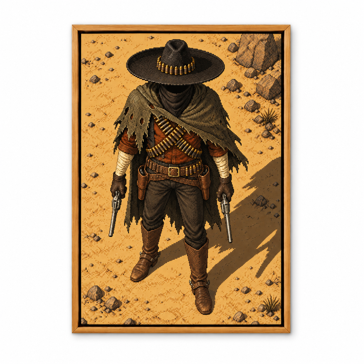 Pixel Desert Gunslinger — Brown Frame finish product view | AUSJOJO