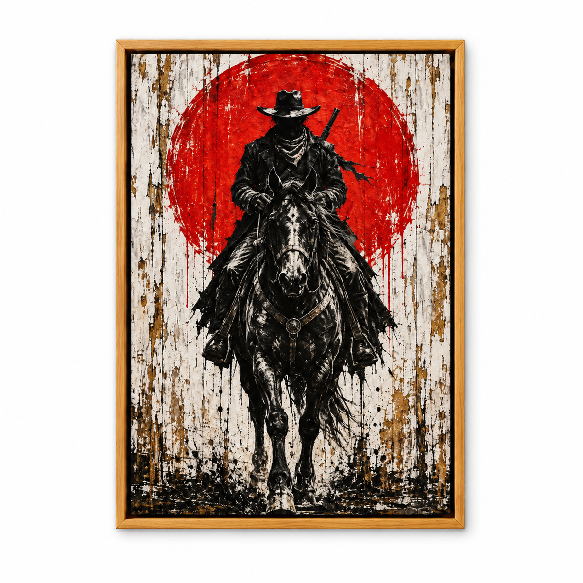 Red Sun Lone Rider — Brown Frame finish product view | AUSJOJO