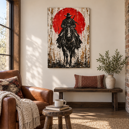 Red Sun Lone Rider — Brown Frame room scene | AUSJOJO