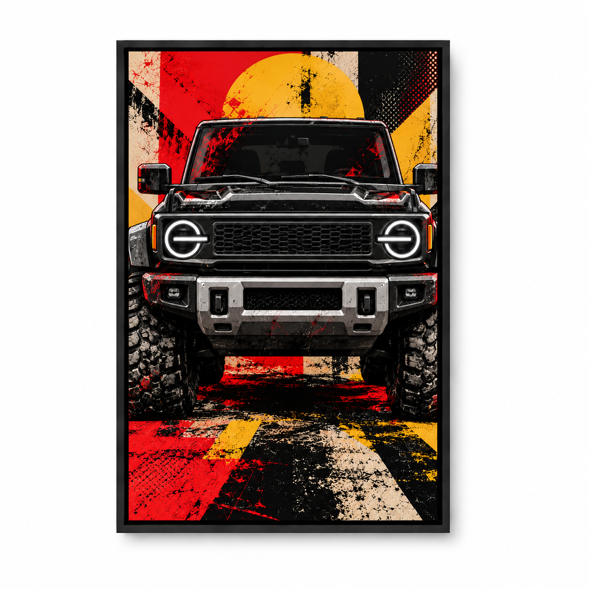 Front View Rugged Offroad Vehicle — Black Frame finish product view | AUSJOJO