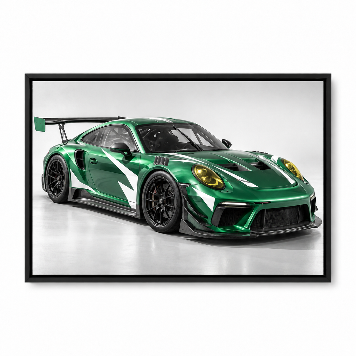 Green GT Oblique Studio Landscape — Black Frame finish product view | AUSJOJO