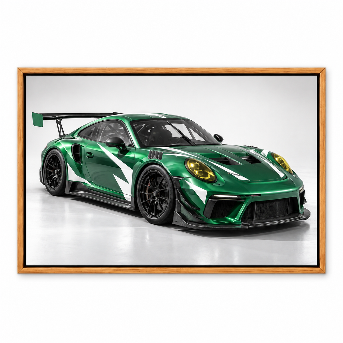 Green GT Oblique Studio Landscape — Brown Frame finish product view | AUSJOJO