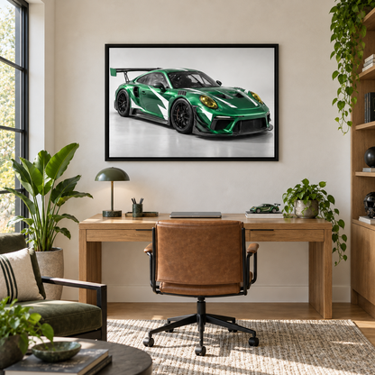 Green GT Oblique Studio Landscape — Black Frame room scene | AUSJOJO