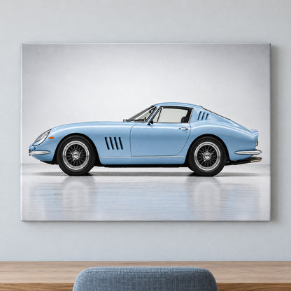 Pale Blue Streamliner Profile Landscape — framed artwork main view | AUSJOJO
