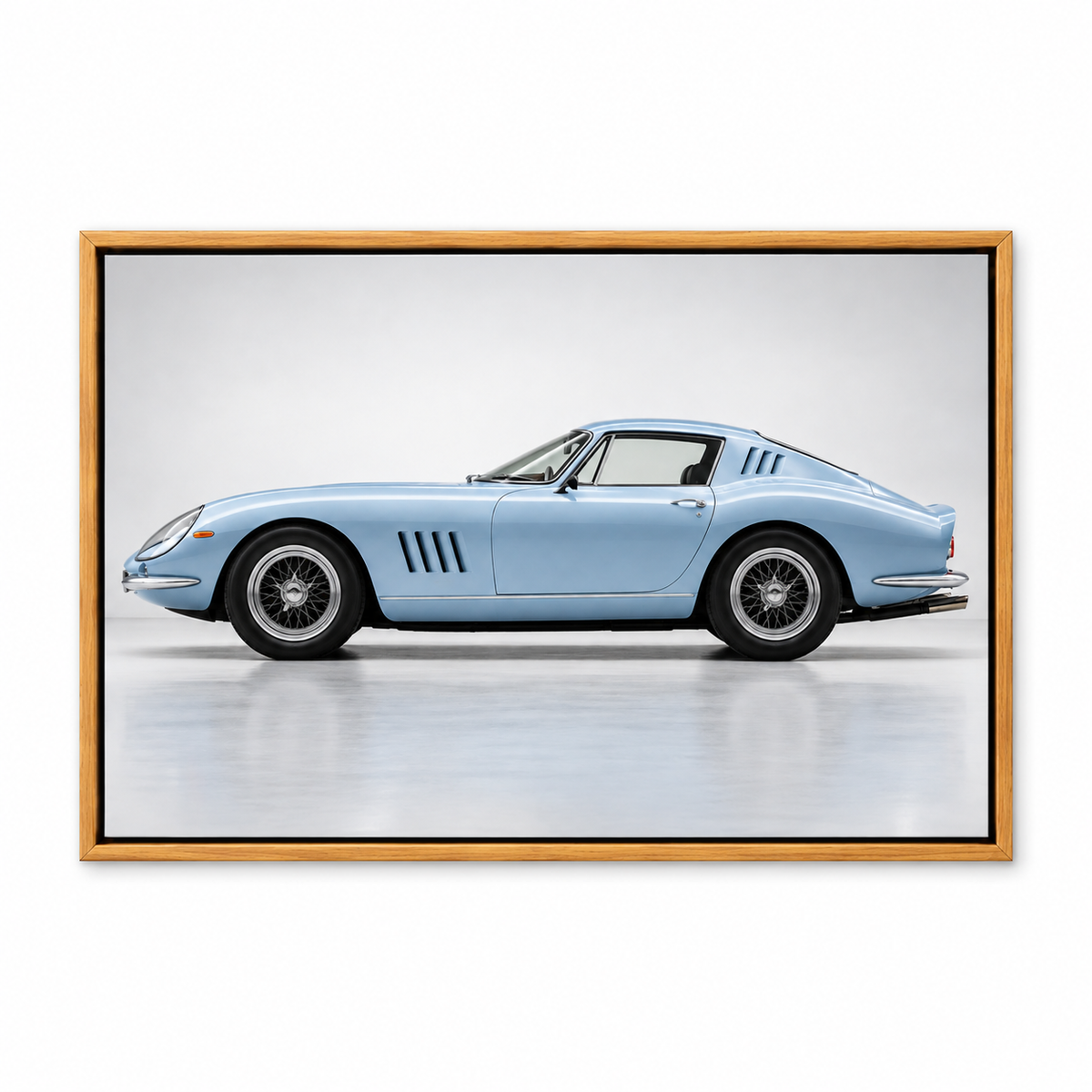 Pale Blue Streamliner Profile Landscape — Brown Frame finish product view | AUSJOJO