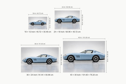 Pale Blue Streamliner Profile Landscape — size comparison guide | AUSJOJO