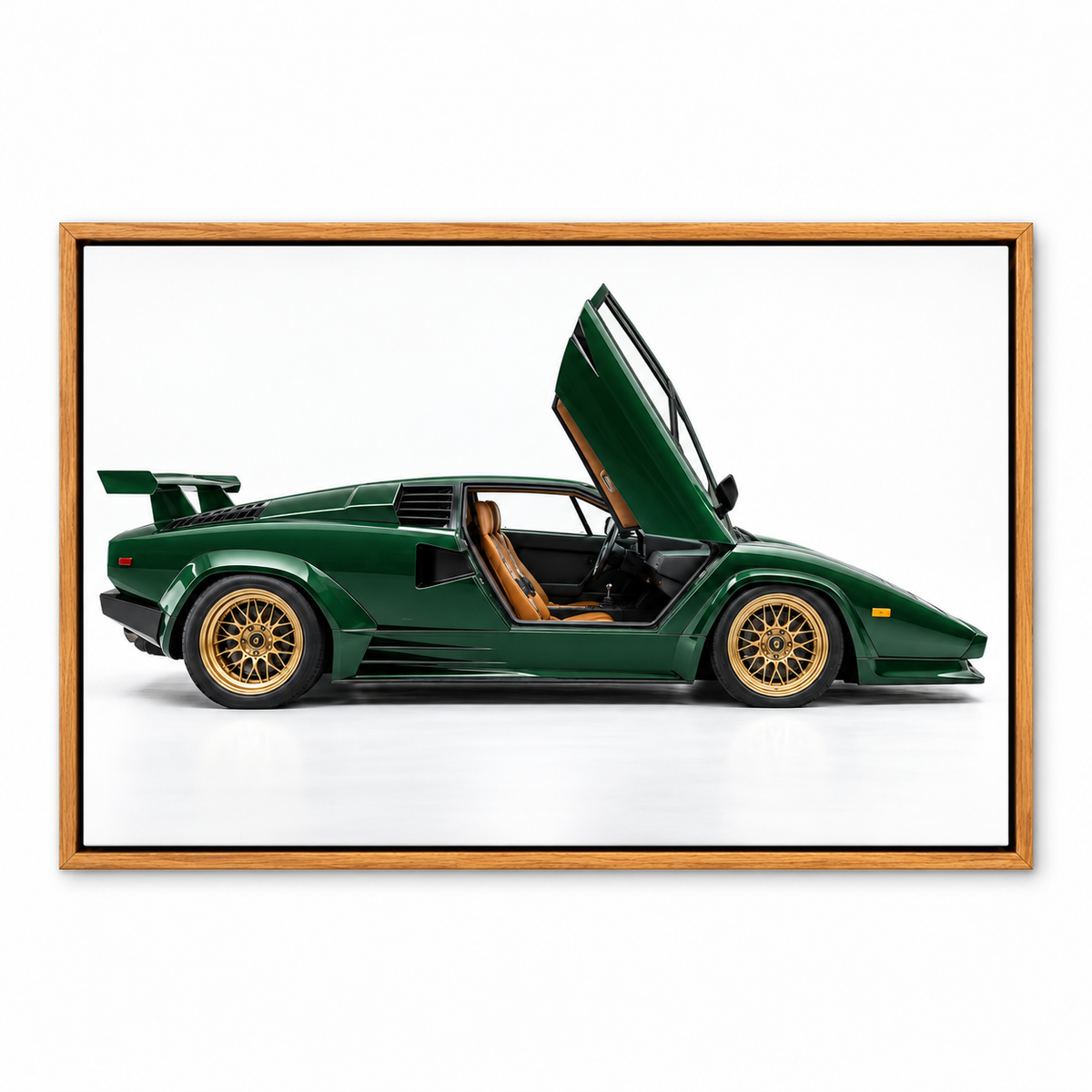 Emerald Scissor Door Classic Landscape — Brown Frame finish product view | AUSJOJO