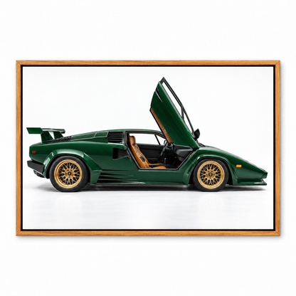 Emerald Scissor Door Classic Landscape — Brown Frame finish product view | AUSJOJO