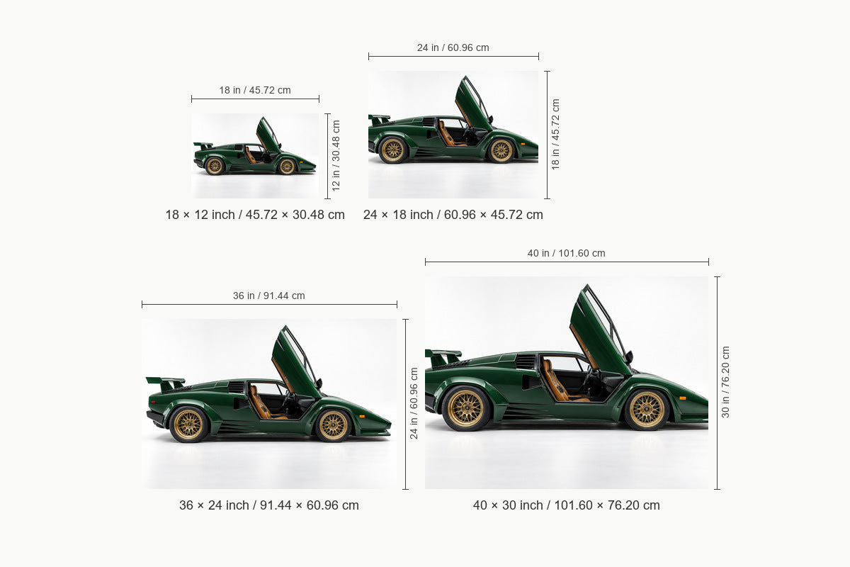 Emerald Scissor Door Classic Landscape — size comparison guide | AUSJOJO