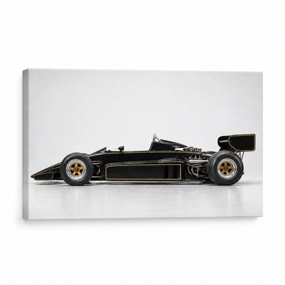 Black Gold Formula Profile Landscape — Stretched Canvas product view | AUSJOJO