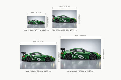 Green GT Side Profile Landscape — size comparison guide | AUSJOJO