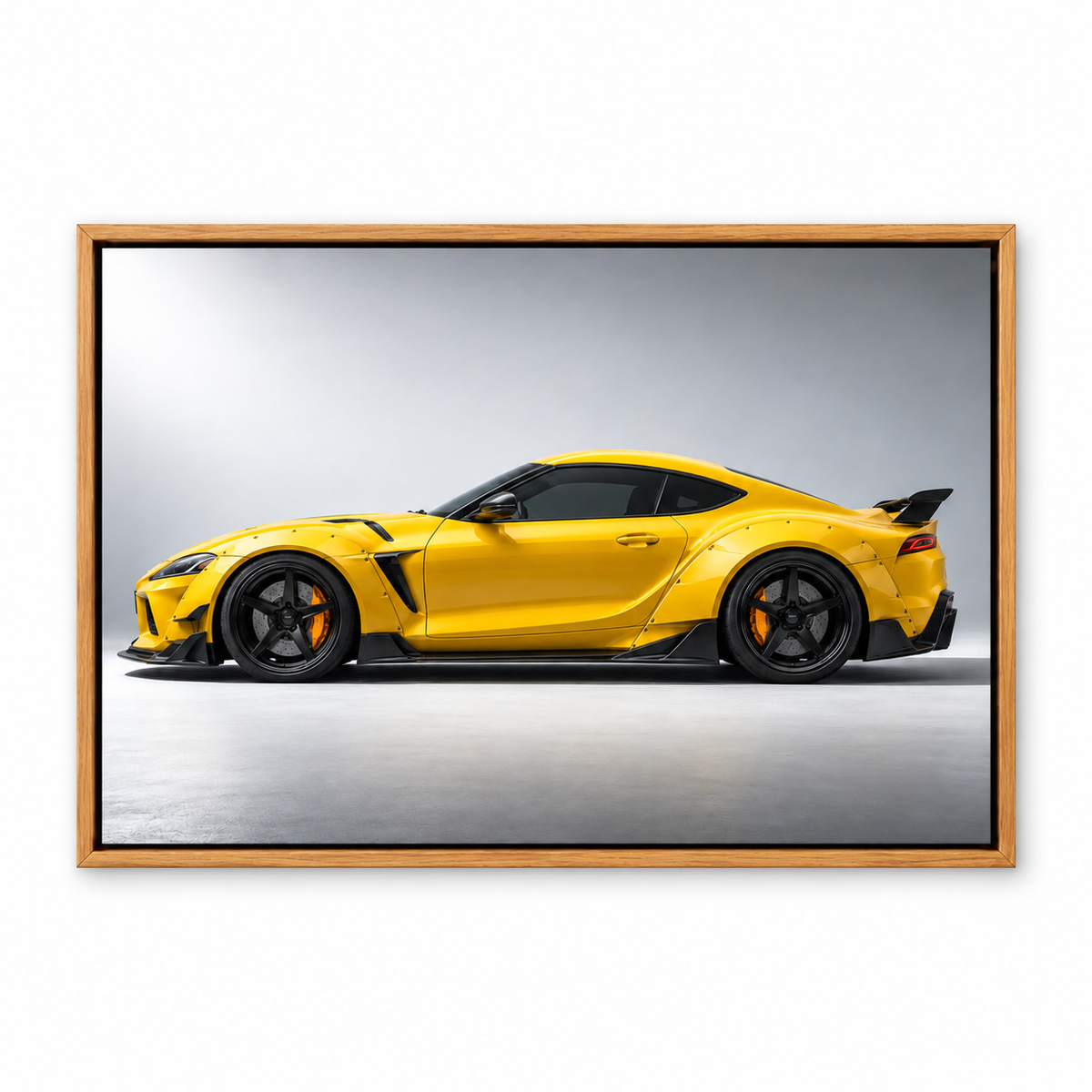 Yellow Widebody Tuner Profile Landscape — Brown Frame finish product view | AUSJOJO