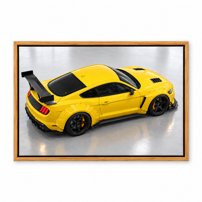 Yellow Widebody Overhead Landscape — Brown Frame finish product view | AUSJOJO