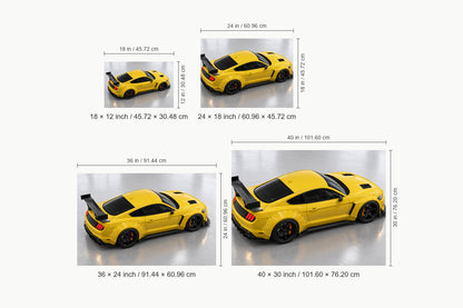Yellow Widebody Overhead Landscape — size comparison guide | AUSJOJO