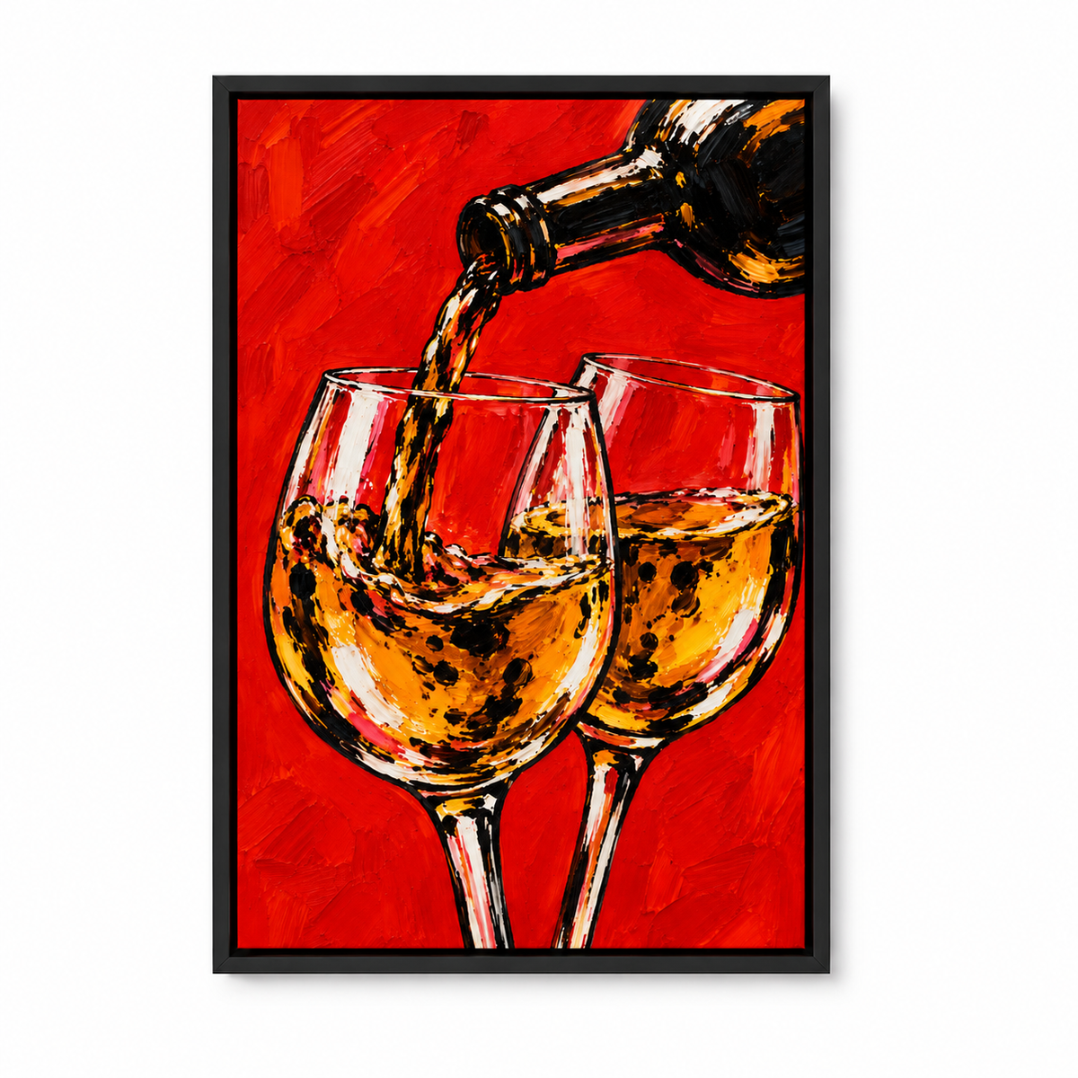 Scarlet Wine Celebration — Black Frame finish product view | AUSJOJO