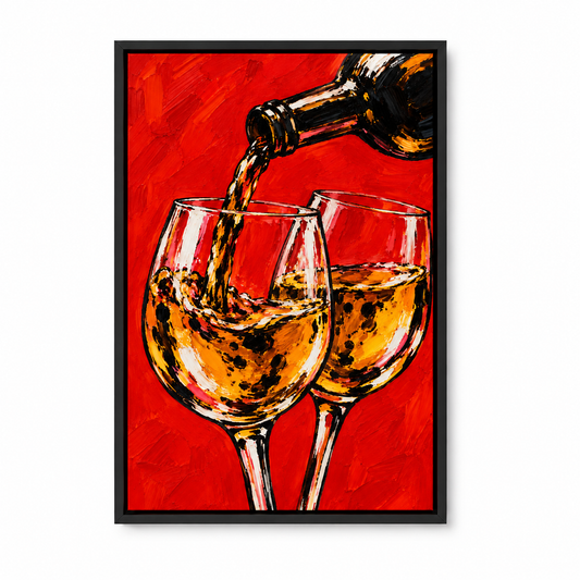 Scarlet Wine Celebration — Black Frame finish product view | AUSJOJO