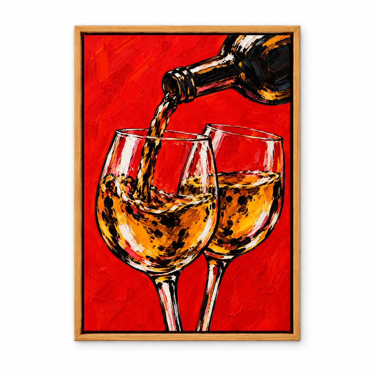 Scarlet Wine Celebration — Brown Frame finish product view | AUSJOJO