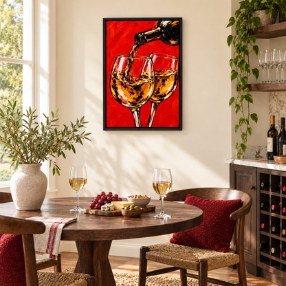 Scarlet Wine Celebration — Black Frame room scene | AUSJOJO