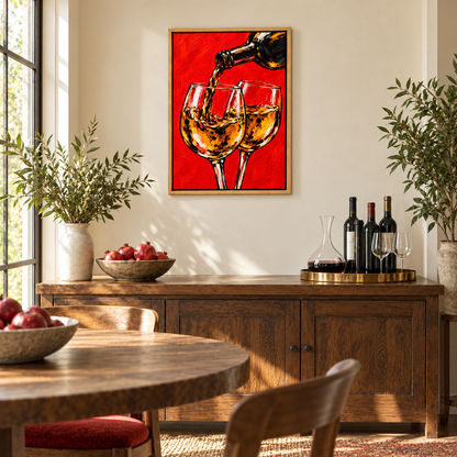 Scarlet Wine Celebration — Brown Frame room scene | AUSJOJO