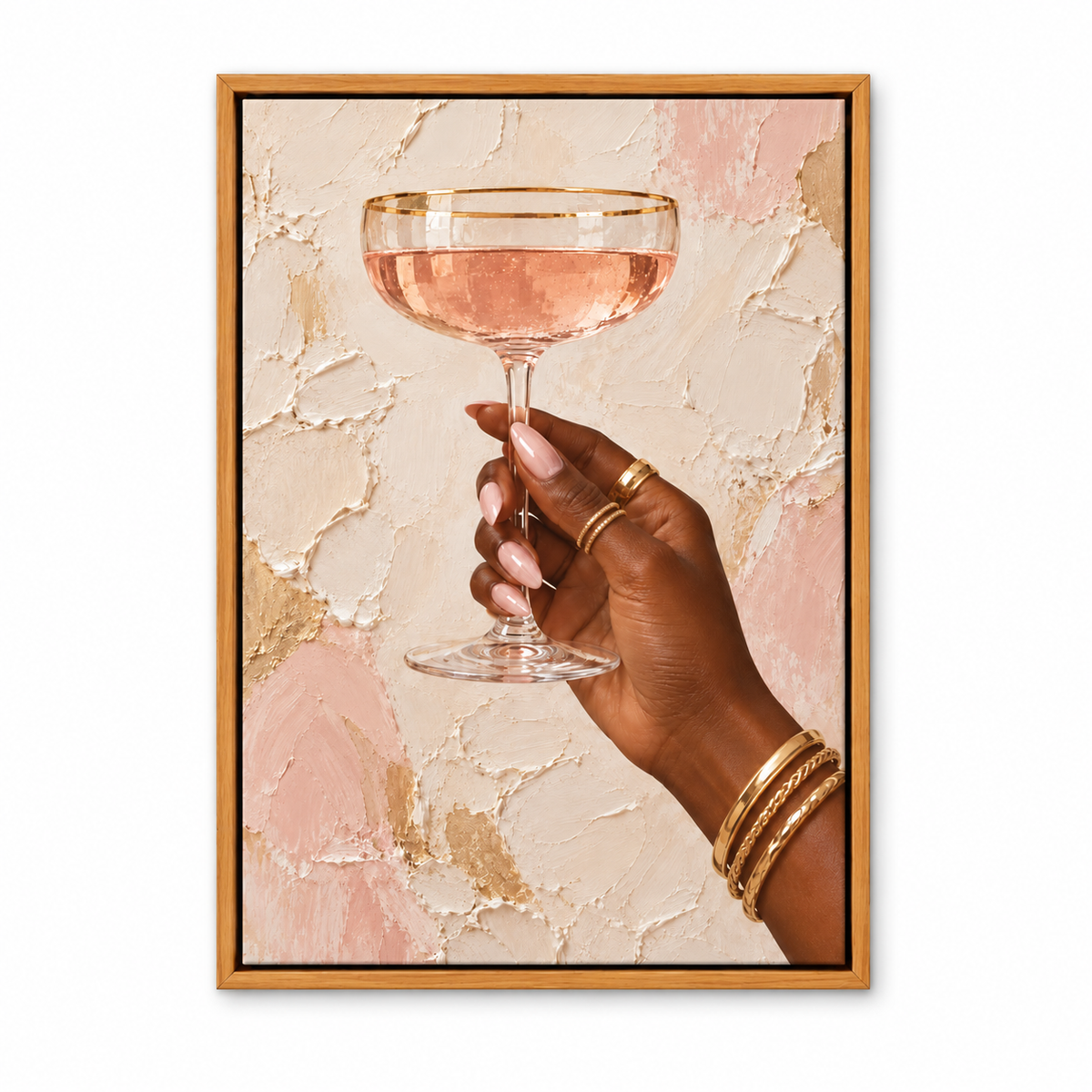 Blush Champagne Gold Jewelry — Brown Frame finish product view | AUSJOJO