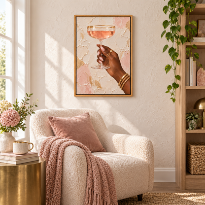 Blush Champagne Gold Jewelry — Brown Frame room scene | AUSJOJO