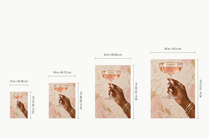 Blush Champagne Gold Jewelry — size comparison guide | AUSJOJO