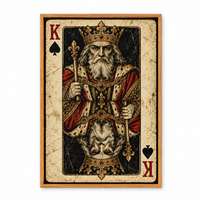 Distressed Spade King — Brown Frame finish product view | AUSJOJO