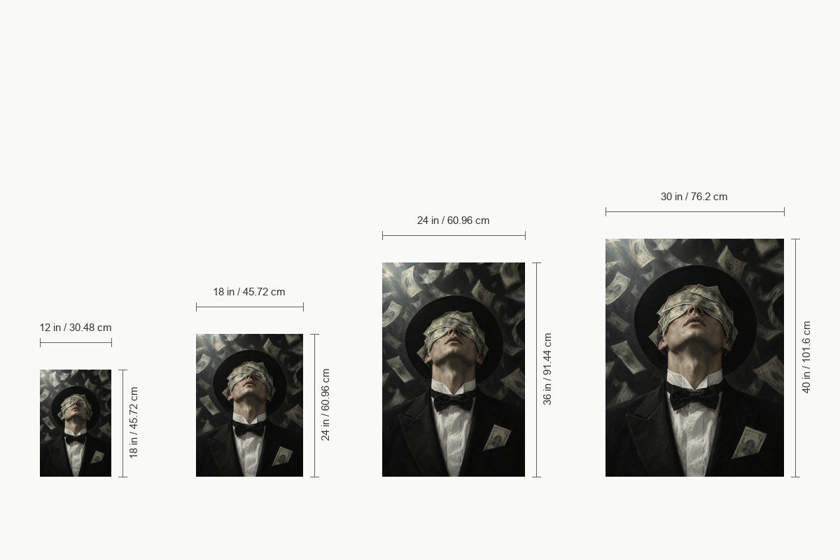 Wealth Blindfold Gentleman — size comparison guide | AUSJOJO