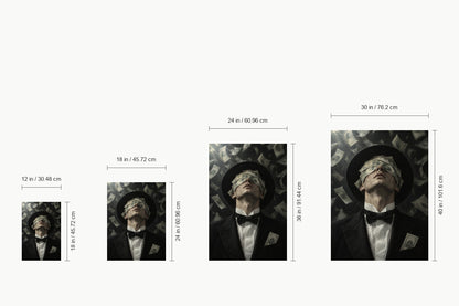 Wealth Blindfold Gentleman — size comparison guide | AUSJOJO