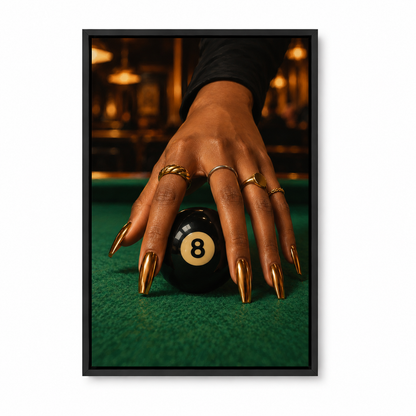 Golden Nails Eight Ball — Black Frame finish product view | AUSJOJO