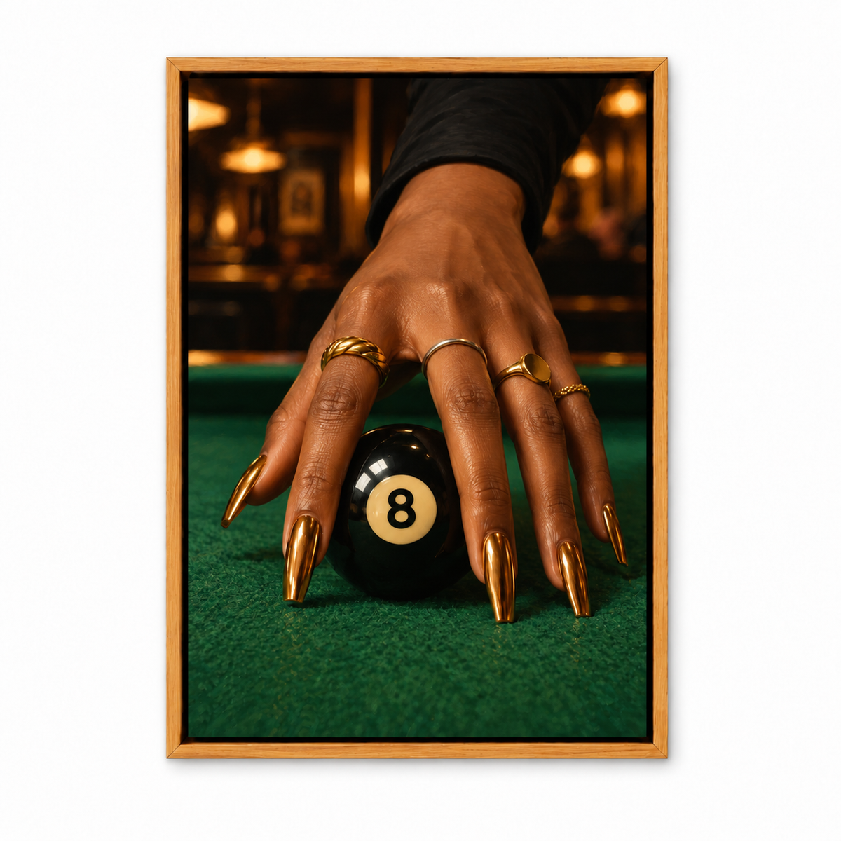 Golden Nails Eight Ball — Brown Frame finish product view | AUSJOJO