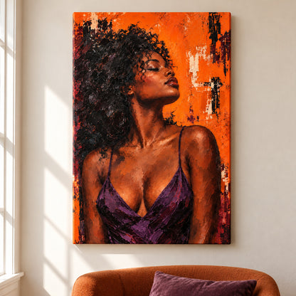 Orange Upward Portrait — framed artwork main view | AUSJOJO