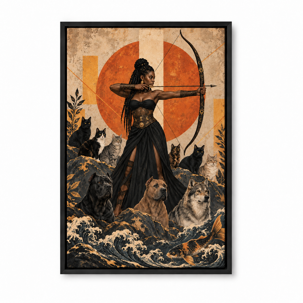 Mythic Female Archer — Black Frame finish product view | AUSJOJO