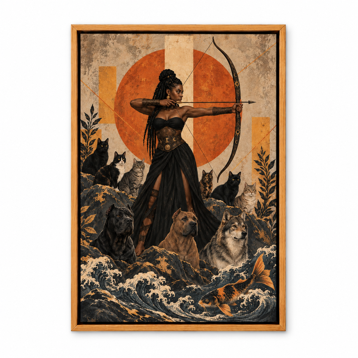 Mythic Female Archer — Brown Frame finish product view | AUSJOJO