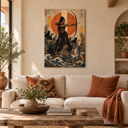 Mythic Female Archer — Brown Frame room scene | AUSJOJO