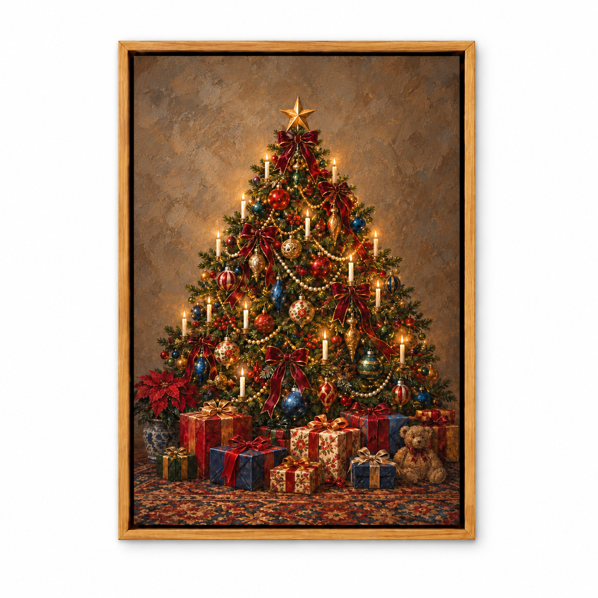 Ornate Vintage Christmas Tree — Brown Frame finish product view | AUSJOJO