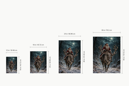 Santa Riding Reindeer — size comparison guide | AUSJOJO