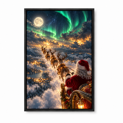 Santa Aurora Sleigh Flight — Black Frame finish product view | AUSJOJO